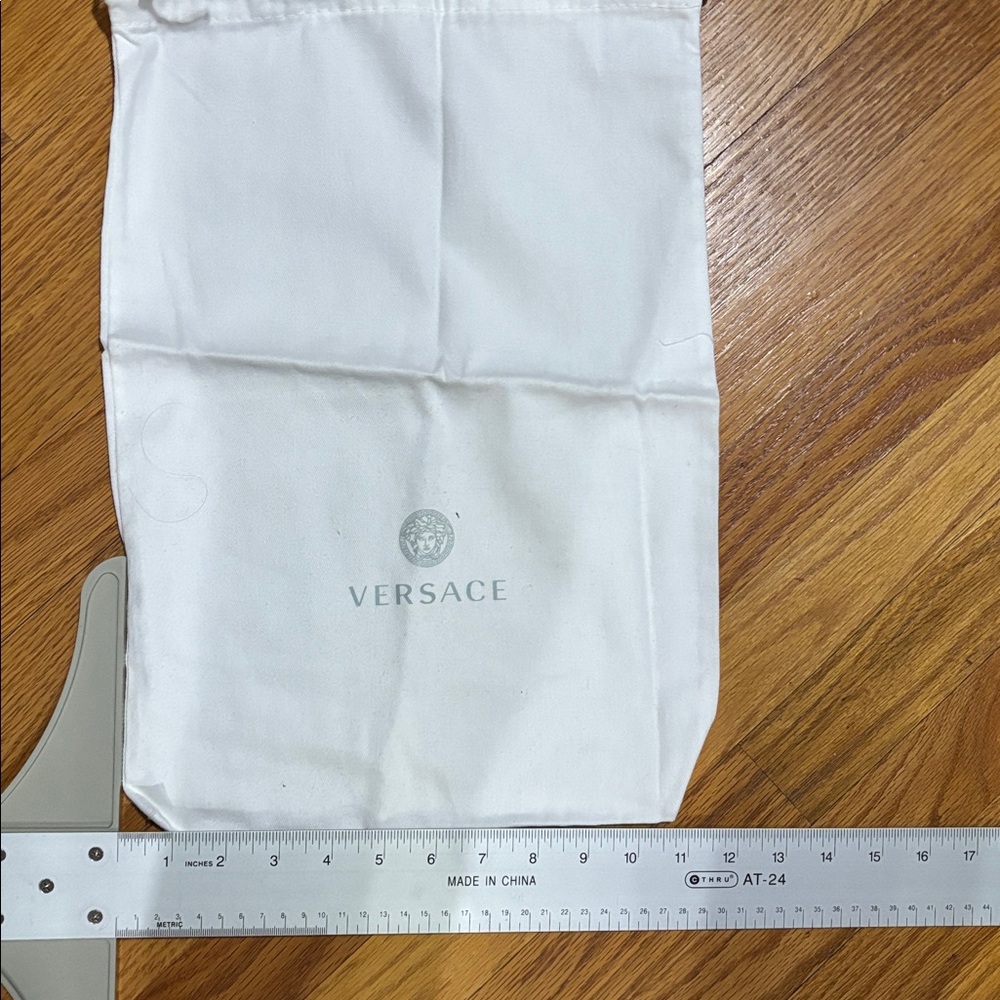 Versace Ivory Dust Bag with Logo with drawstring closing as you see .. - Picture 5 of 5